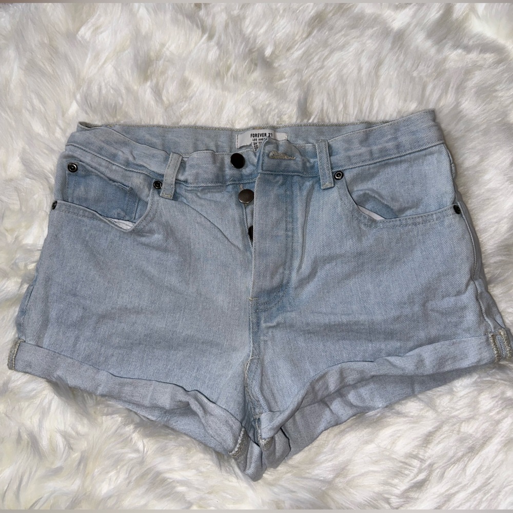 f21 denim shorts